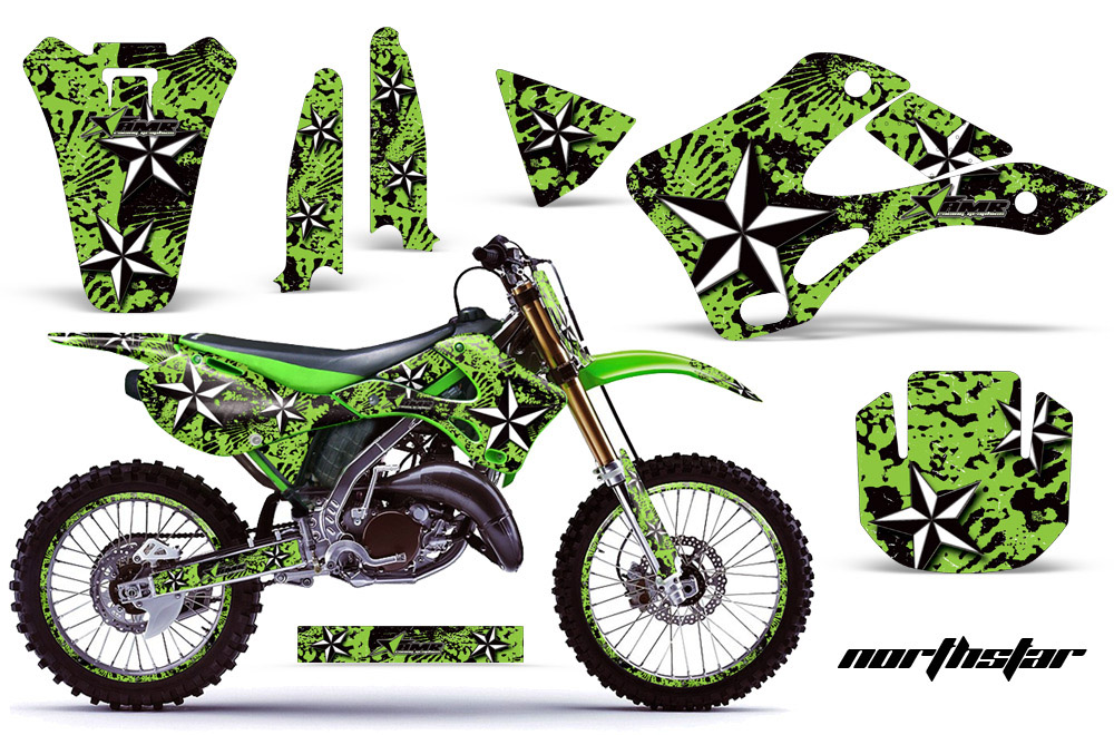 Kawasaki Motocross Dirt Bike Graphic Kit KX125/250 - 1999-2002.