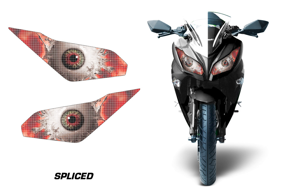 Headlight Eye Graphics Kit Decal Cover For Kawasaki Ninja 300 2012-2014 SPLICED