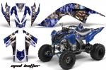 Toxicity Blue AMR Racing ATV Graphics kit Sticker Decal Compatible with Yamaha Raptor 660 2001-2005